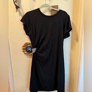 Express Black Knot-Accent Mini Dress